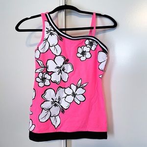 hibiscus one shoulder top